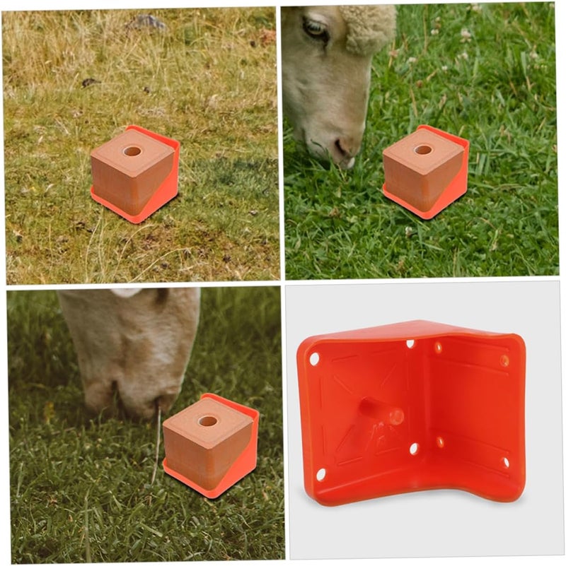VOSAREA 3Pcs Salt Block Rack for Cattle and Sheep Heavy-Duty Licking Tray Livestock Feeding Supplies Multi-Use Salt Block Holder Sturdy Feed Pan for Farm Use - Image 3