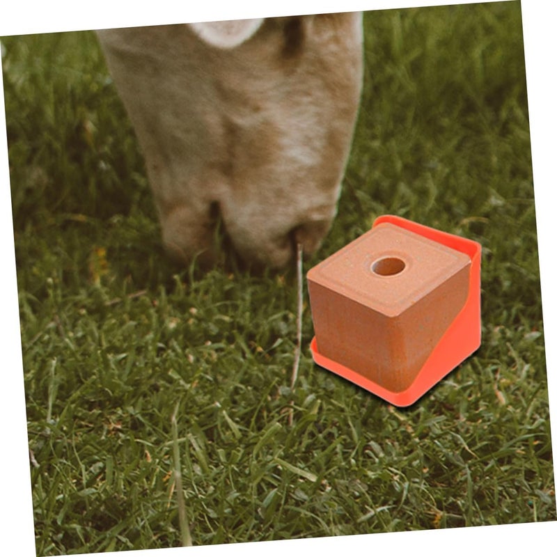 VOSAREA 3Pcs Salt Block Rack for Cattle and Sheep Heavy-Duty Licking Tray Livestock Feeding Supplies Multi-Use Salt Block Holder Sturdy Feed Pan for Farm Use - Image 5