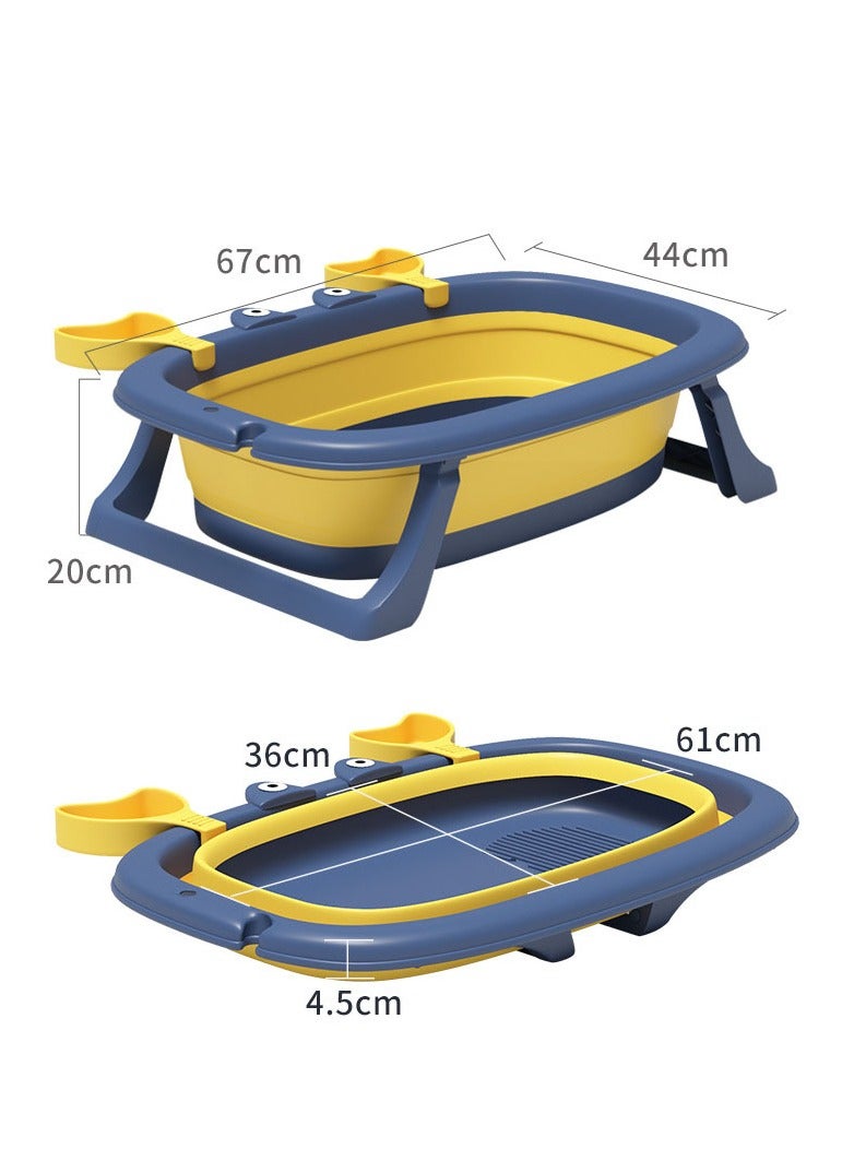 حوض استحمام محمول للأطفال مع وسادة، قابل للطي للأطفال الصغار، بدعم للانزلاق والسلامة. - Image 5