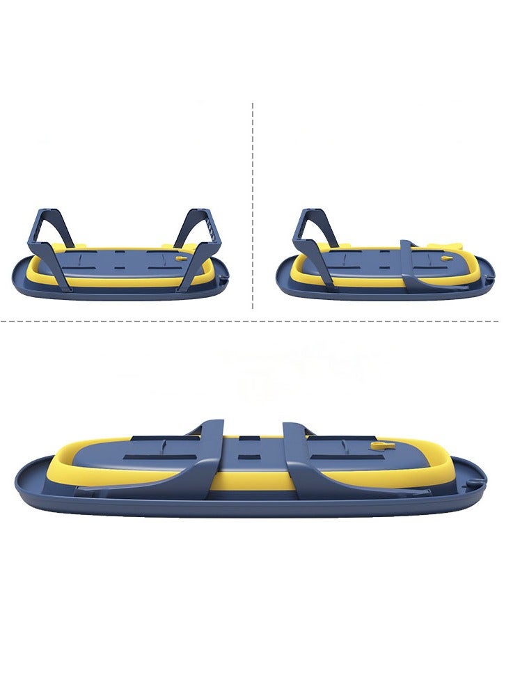 حوض استحمام محمول للأطفال مع وسادة، قابل للطي للأطفال الصغار، بدعم للانزلاق والسلامة. - Image 4