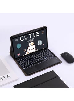General Arabic and English   Keyboard Compatible with Infinix  xpad 11 Inch Keyboard Case with Pen Holder, Detachable Wireless Bluetooth Touch Keyboard and Mouse 