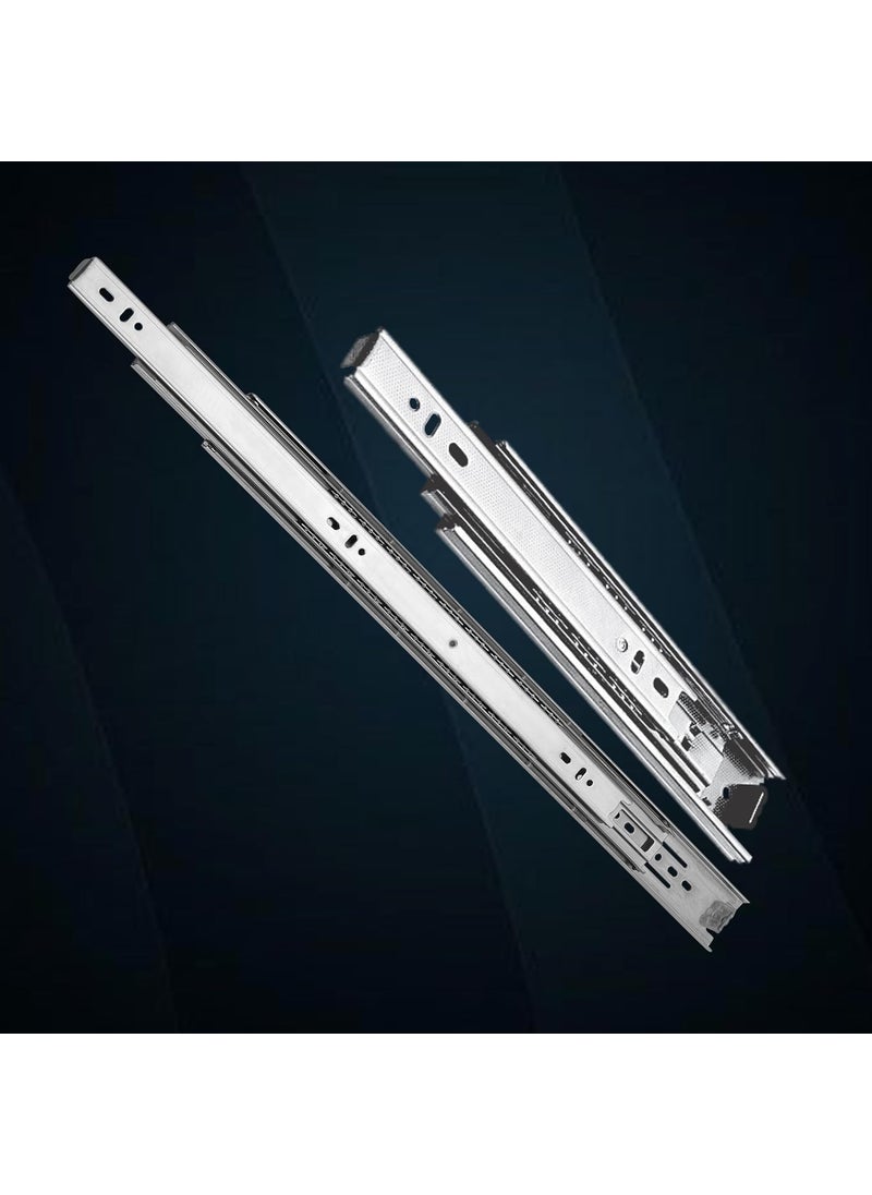 Harrison Harrison Telescopic Ball Bearing Eco Slide 0998 Drawer Channel Stainless Steel 14 inch Soundless Modular Kitchen Drawer Slides Rust Free Load Bearing Capacity 35 kg Furniture Hardware  - Image 1