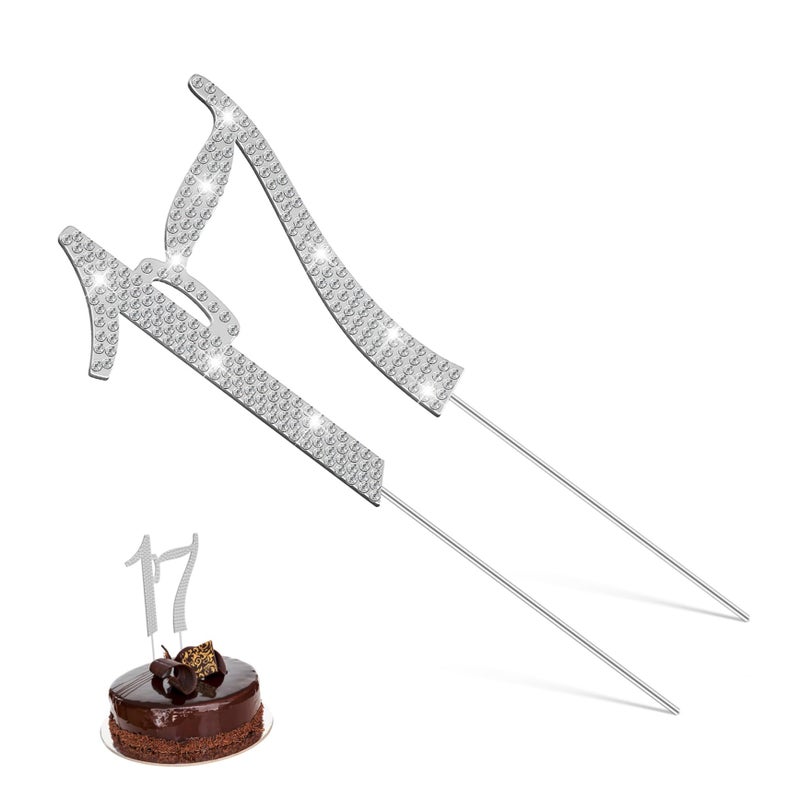 Elegant Rhinestone Metal Cake Topper For Birthday Party Banquets And Gatherings - Image 2