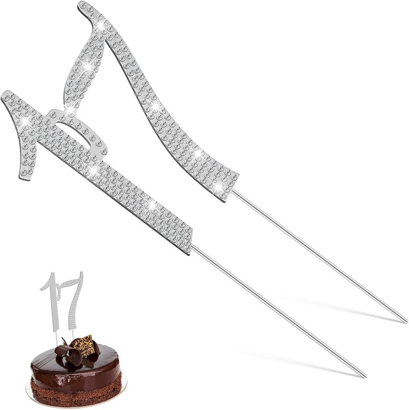 Elegant Rhinestone Metal Cake Topper For Birthday Party Banquets And Gatherings - Image 1