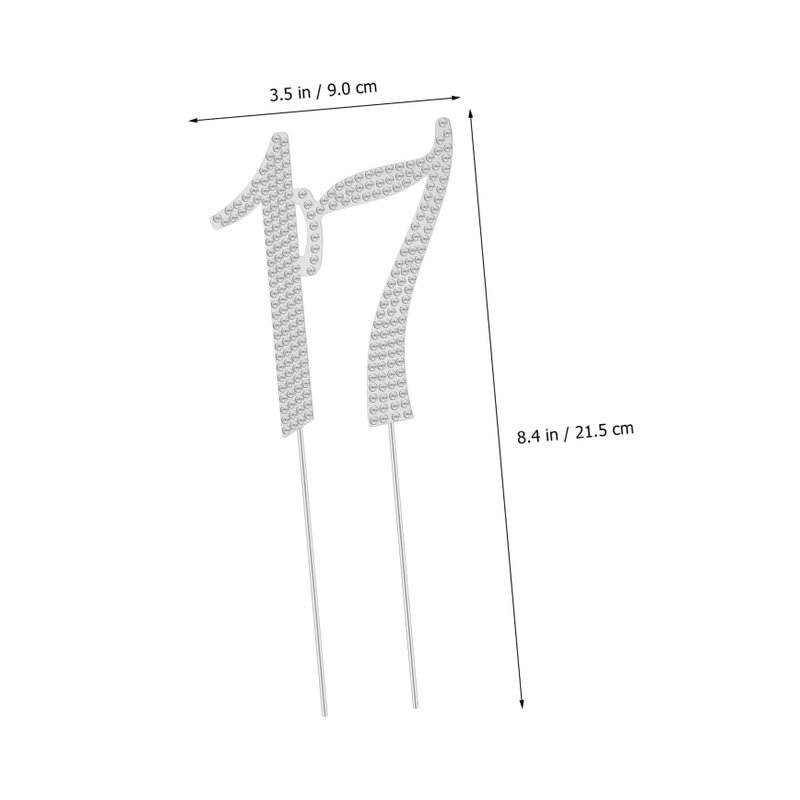 Elegant Rhinestone Metal Cake Topper For Birthday Party Banquets And Gatherings - Image 5