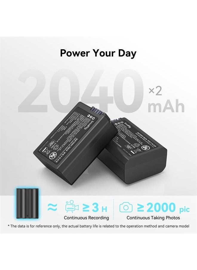 SMALLRIG - SmallRig NP-W235 Battery Charger Set for Fujifilm NP-W235 Battery, Double Slot NP-W235 Charger for Fujifilm X-T5, X-T4, GFX 100S, X-H2S, for Fujifilm GFX 50S II, VG-XT4, 2040mAh - 3822 - Image 1