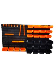 DANUBE HOME Milano Plastic Tool Organiser 46Pieces Storage Bins And Board Heavy Duty Organizer Tool Box Portable Toolbox Organizer for Household Workshops and Garages Sw231020 22 Inch 