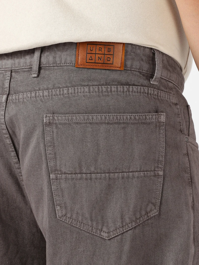 Urbano Fashion  Urbano Plus Men's Light Chocolate Loose Fit Washed Jeans Non-Stretchable  | Best Price UAE