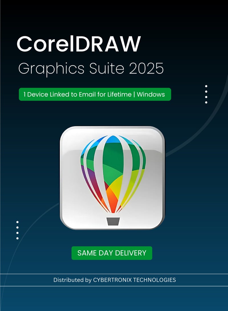 CorelDRAW CorelDRAW Graphics Suite 2025 | 1 Device Linked to Email for Lifetime | Windows | Digital License | Same Day Delivery