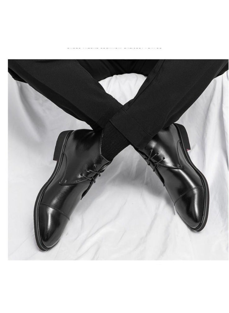 KUYING - New Men's Casual Leather Boots - Image 1