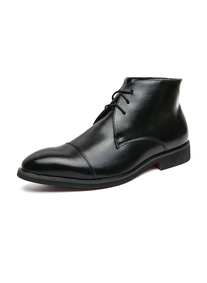 KUYING - New Men's Casual Leather Boots - Image 1