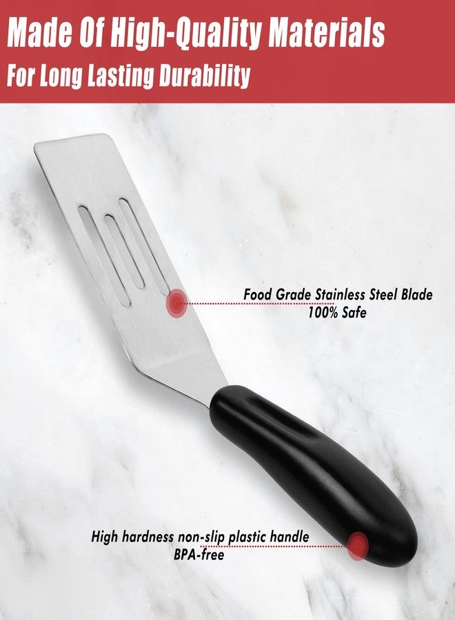 ReneeChef 1 X Professional Mini Serving Spatula #2622, Stainless Steel Cutter and Turner for Serving, Flipping, Small Metal Grill Spatula for Brownies, Pancakes, Pie, Cookies or Barbecue etc. - Image 5
