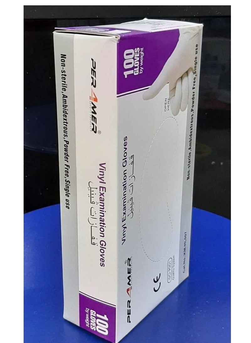 بير4مير قفازات فحص الفينيل خالية من البودرة - Image 3