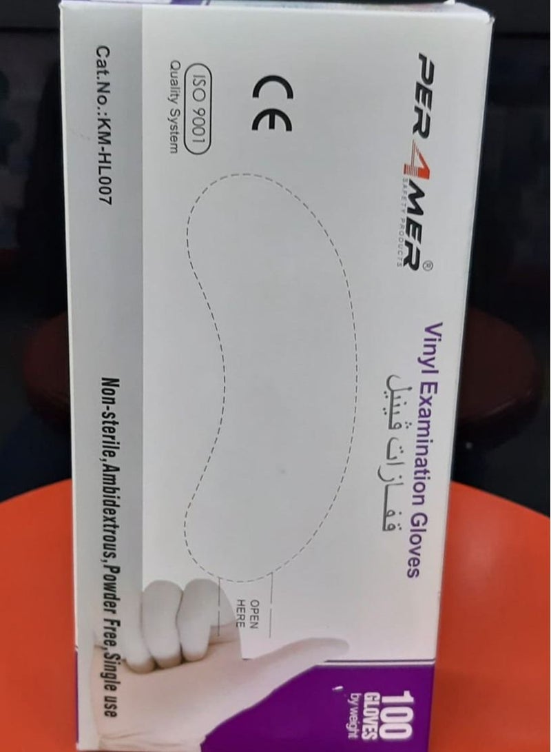 بير4مير قفازات فحص الفينيل خالية من البودرة - Image 4