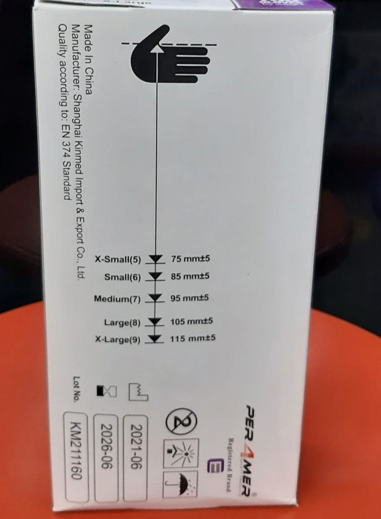 بير4مير قفازات فحص الفينيل خالية من البودرة - Image 5