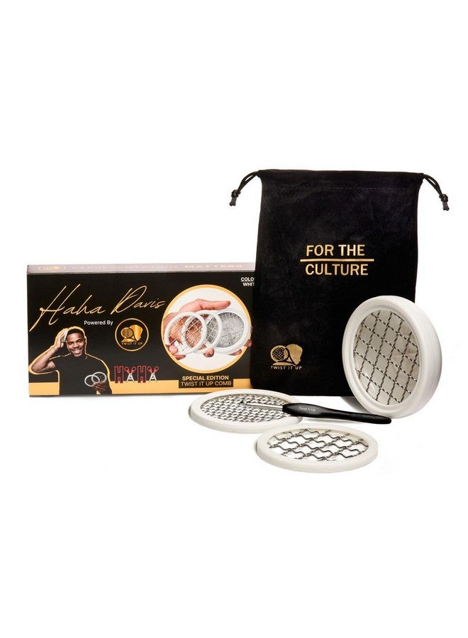 Twist it Up Haha Davis Twist It Up Comb Special Edition V5 Modular Dome Comb Twist Racket Alternative To Hair Sponges For Black Men Curls And Sponge For Hair Tennis Racket For Hair Twist Comb  - Image 1