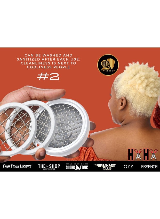 Twist it Up Haha Davis Twist It Up Comb Special Edition V5 Modular Dome Comb Twist Racket Alternative To Hair Sponges For Black Men Curls And Sponge For Hair Tennis Racket For Hair Twist Comb  - Image 5