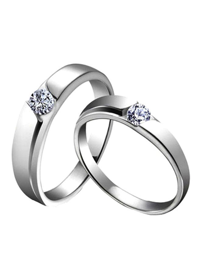 NIBEMINENT 925 Sterling Silver Couple Ring Set  - Image 1