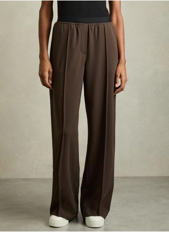 REISS Waistband Wide Leg Trouser