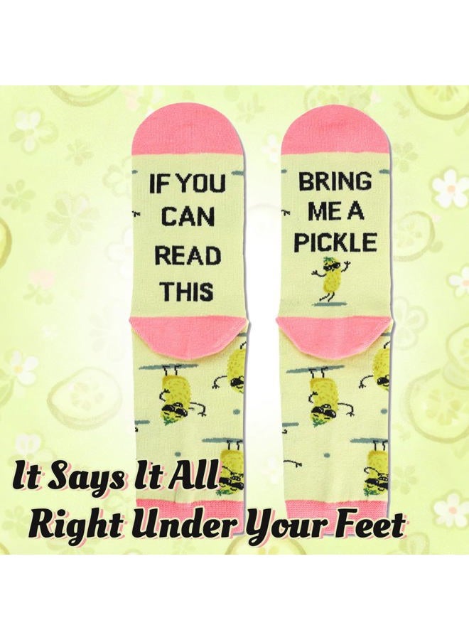 Zmart Funny Pickle Lover Gifts Pickle Socks, Funny Socks For Women With Sayings, If You Can Read This - Image 4