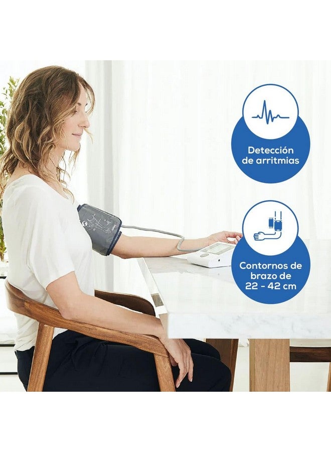 Bm28 Blood Pressure Monitor With Adaptor Comes With Advance Features, Adjustable Cuff,Risk Indicator,Large Lcd Display(White)