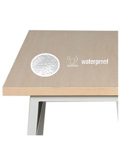 RIGID Steel Workstation Desk with Wooden Top Grey  - Image 4
