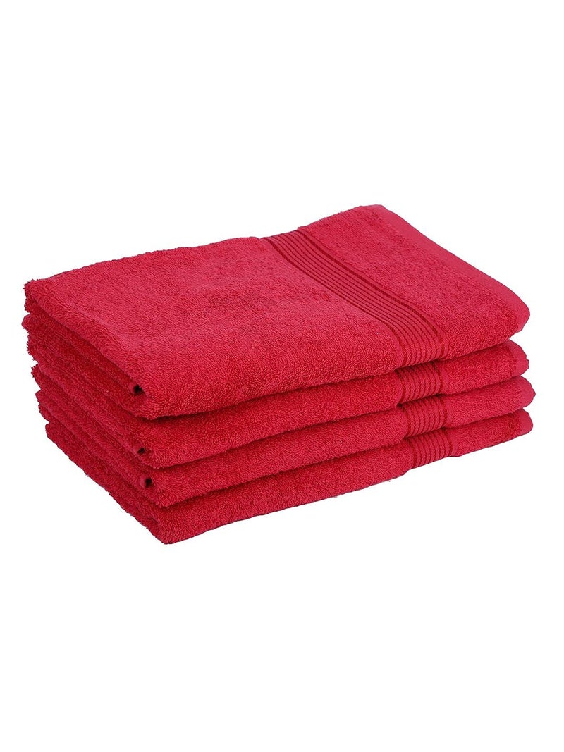 KOPA by Bianca 400 GSM 100% Cotton Soft Terry Towel l 4pc Bath Towel l Cotton Bath Towel l Bath Towel Cotton l D`Ross l Red - Image 3