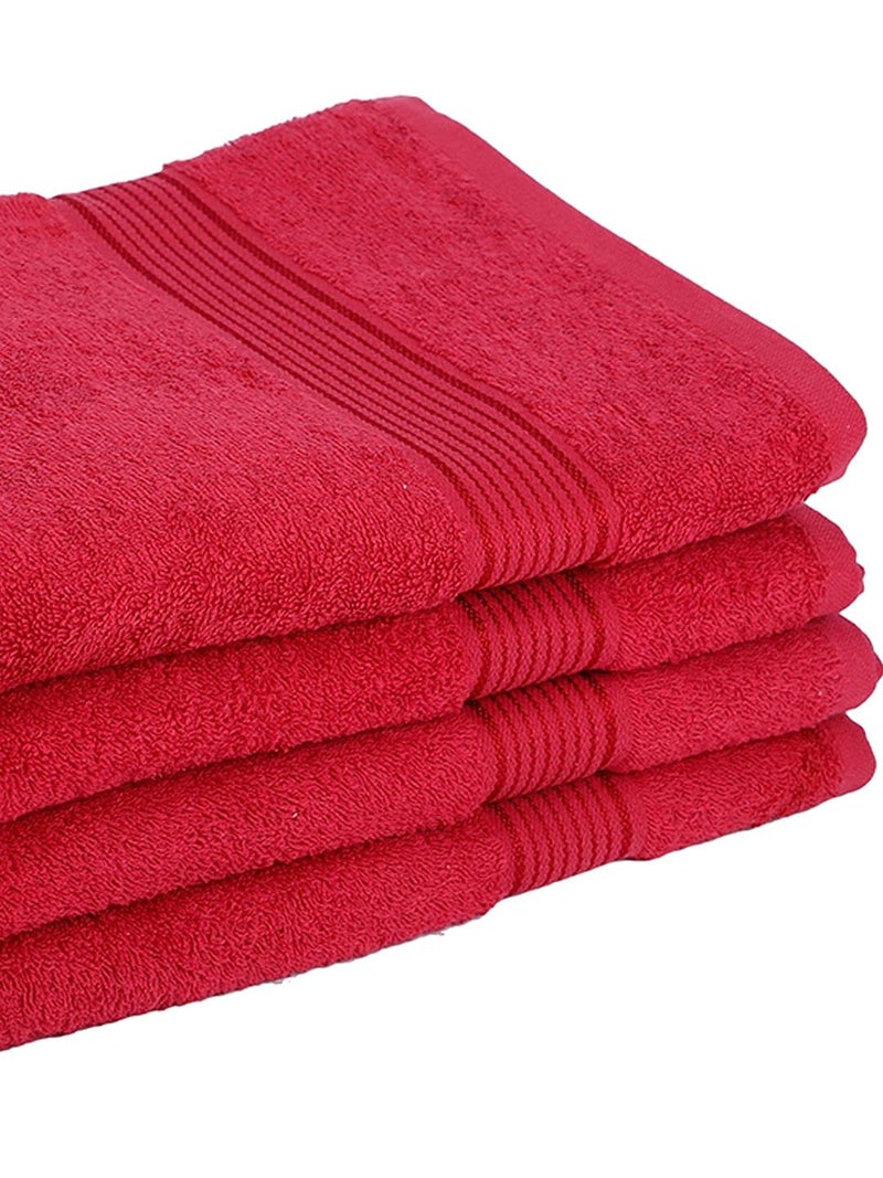 KOPA by Bianca 400 GSM 100% Cotton Soft Terry Towel l 4pc Bath Towel l Cotton Bath Towel l Bath Towel Cotton l D`Ross l Red - Image 2
