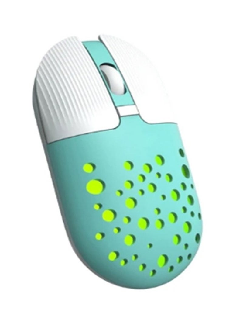جاما ماوس لاسلكي قابل لإعادة الشحن، ماوس متعدد الأوضاع مع ماوس ألعاب لاسلكي RGB 2.4G - M-13 Mint - Image 1