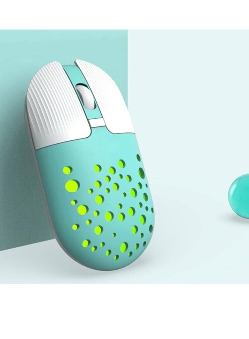 جاما ماوس لاسلكي قابل لإعادة الشحن، ماوس متعدد الأوضاع مع ماوس ألعاب لاسلكي RGB 2.4G - M-13 Mint - Image 2