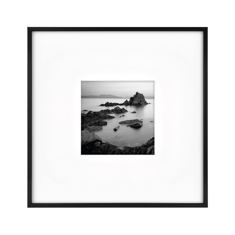 MCS Master & Co. Foundry Metal 18x18 Matted Picture Frame with 8x8 Photo Display, Black Vertical & Horizontal Wall Hanging Frame for Photos & Artwork (1-Pack) - Image 1