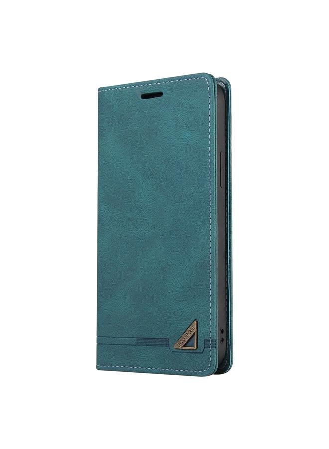 S-TOP Case For Samsung Galaxy S22 Ultra 5G Skin Feel Anti-theft Brush Horizontal Flip Leather Case with Holder - Image 2
