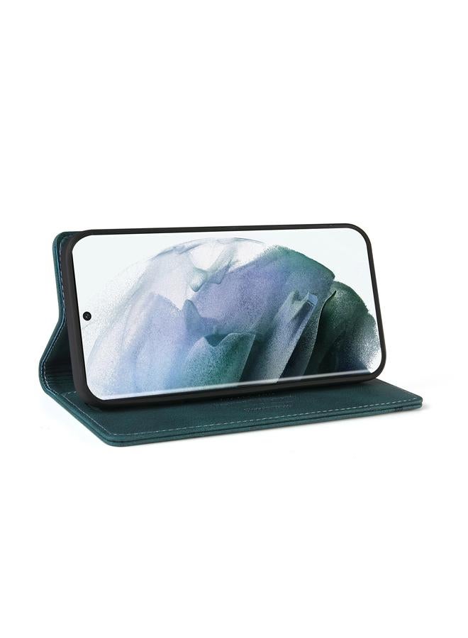 S-TOP Case For Samsung Galaxy S22 Ultra 5G Skin Feel Anti-theft Brush Horizontal Flip Leather Case with Holder - Image 5
