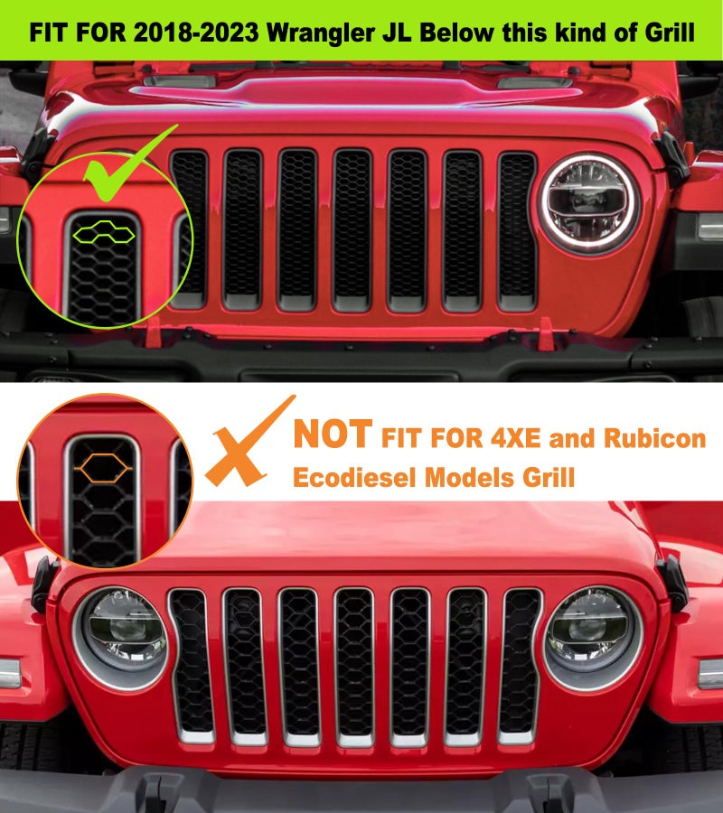 SDPVorn Grill Lights for Jeep Wrangler JL JLU Front Bumper Grille LED Running Marker Lamp Accessories (Amber, 2018-2023) - Image 2