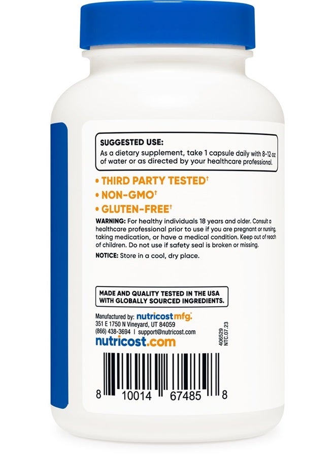 Nutricost كبسولات البورون 10 ملغ، 240 كبسولة نباتية، خالية من الغلوتين وغير معدلة وراثيًا - Image 3