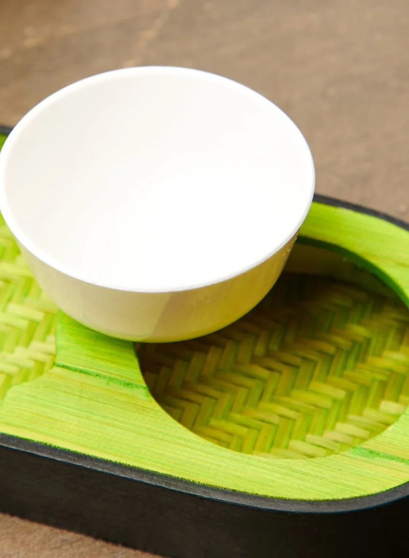 Ayra Green Bamboo Chip And Dip Tray