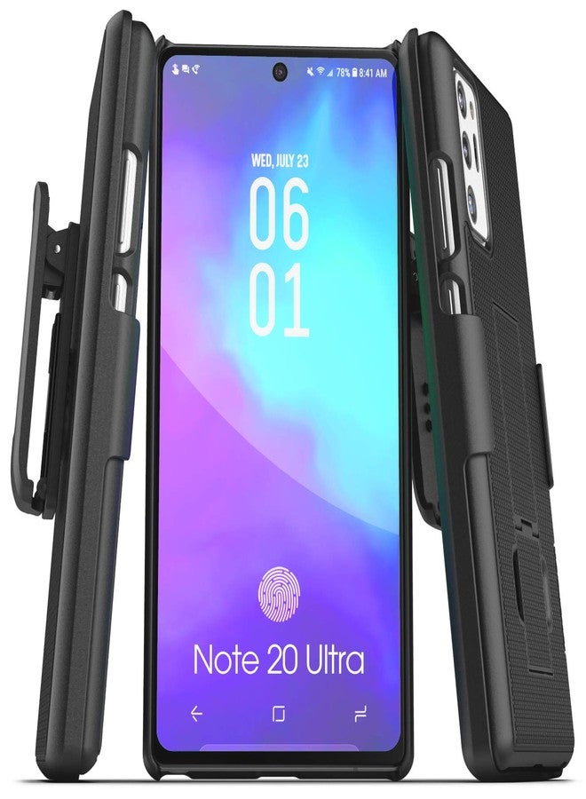 Encased Galaxy Note 20 Ultra Belt Clip Case (2020 DuraClip) Slim Cover with Holster for Samsung Note 20 Ultra Phone - Black