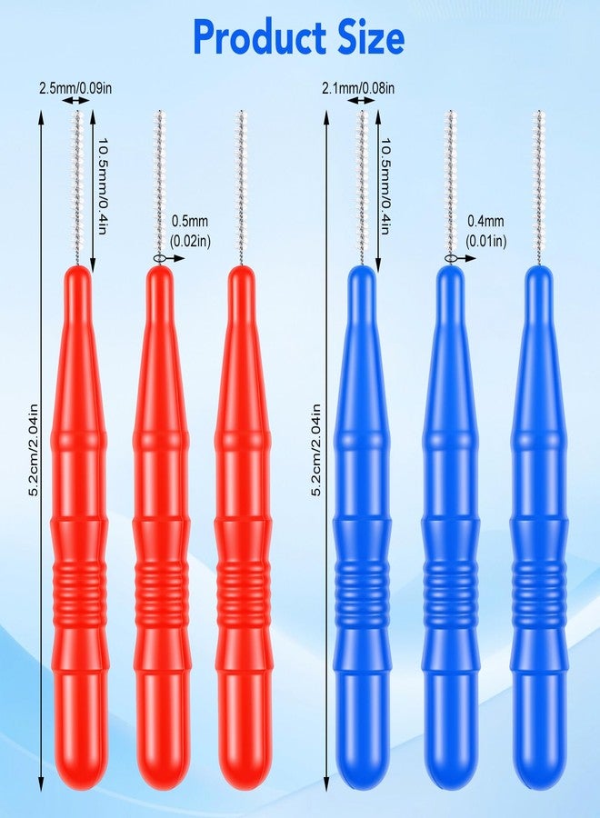 lanjue 100 Pcs Interdental Brushes for Braces, Braces Brush for Cleaner Toothpicks Soft Dental Floss Picks Teeth Cleaning Tools Braces Cleanerfor Teeth Oral Cleaning(Red,Blue - Image 2