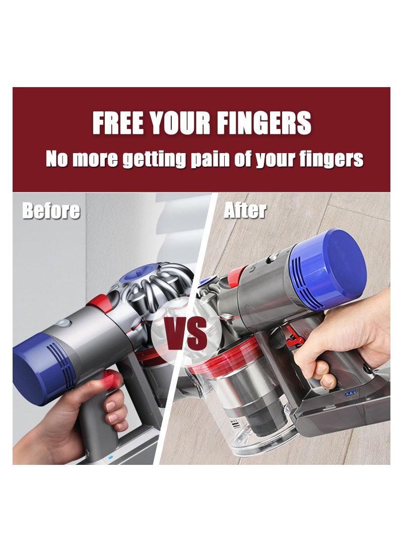 Trigger Lock for Dyson V6, V7, V8, V10, V11, V15 Vacuum Cleaners - Power Button Control Clamp, Power Switch Attachments (2 Pack) - Compatible with Absolute, Animal, and Motorhead Models.