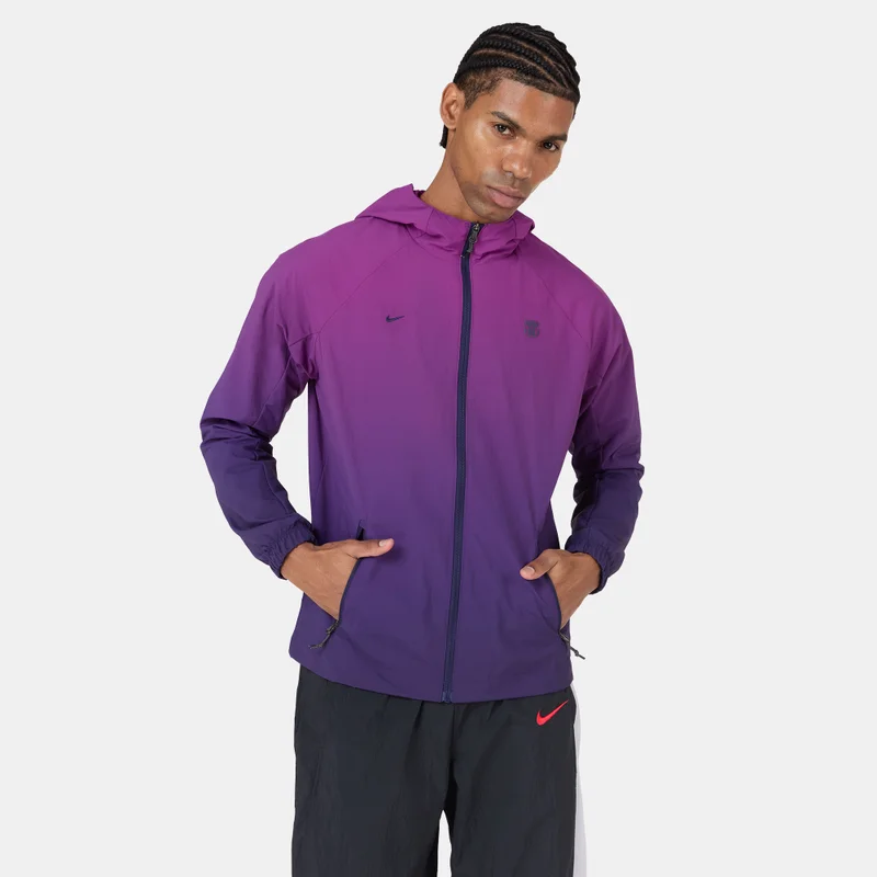 Men's FC Barcelona Woven Football Full-Zip Hoodie