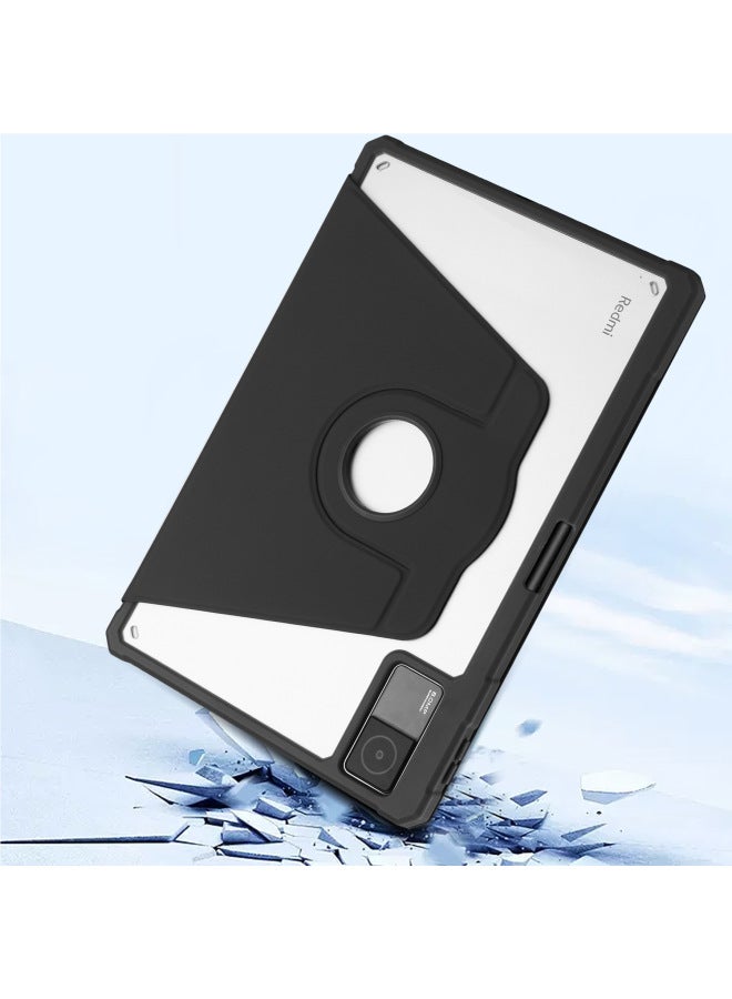 Suitable For Red Rice PadSE Protective Cover Redmi Pad10.6 Flat Shell Acrylic 11 Inch All-inclusive Rotating Hard Shell-Color:White Ice Blue-Applicable Model:(Red Rice) Redmi Pad 10.6 Inch - Image 3