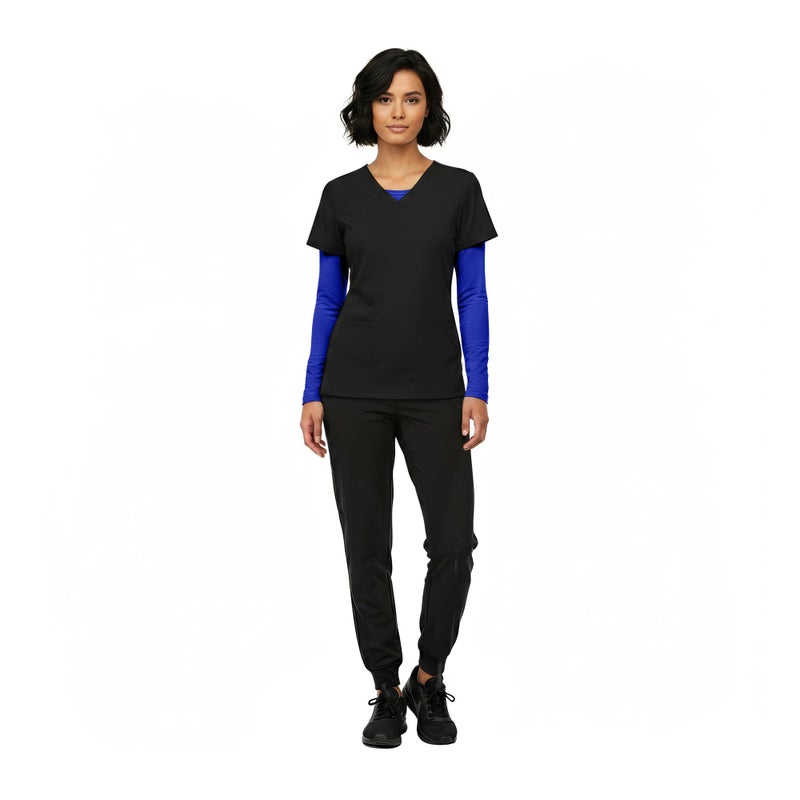 Natural Uniforms Women's Under Scrub Tee Crew Neck Long Sleeve T-Shirt (True Royal Blue, Medium) - Image 5