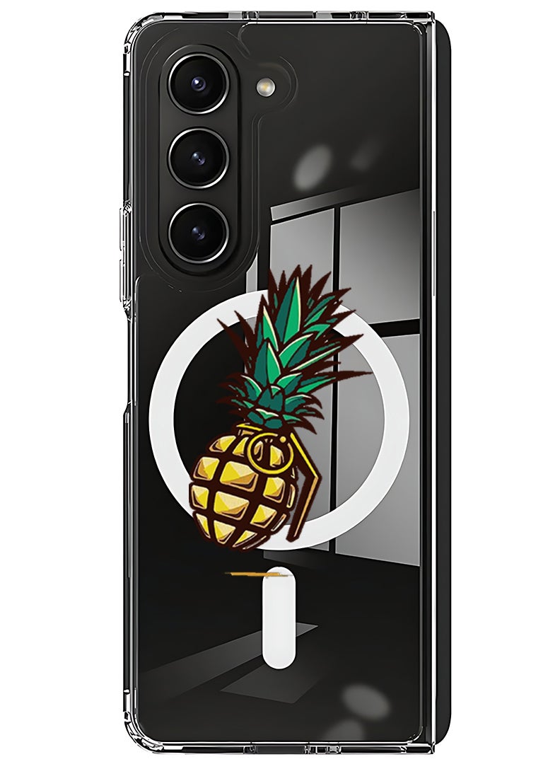 Theodor Magnetic Case for Samsung Galaxy Z Fold 5 Compatible with MagSafe Wireless Charging, Shockproof Phone Bumper Cover piner apple lock - Image 1