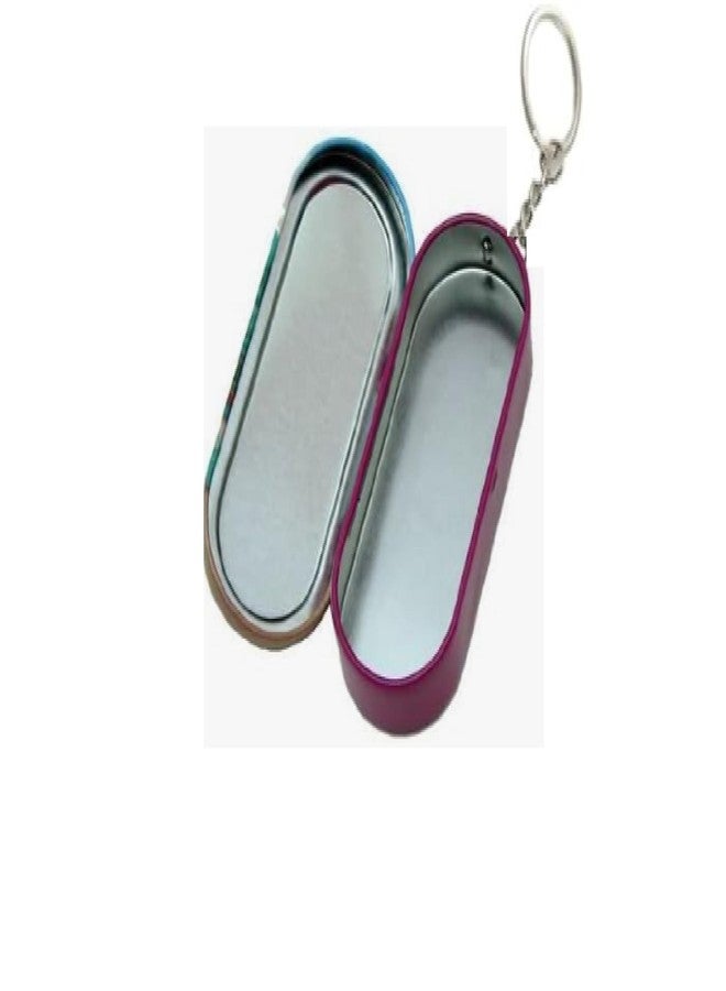 Mini Tin Box Keychain Set, Metal Key Ring Holders for Kids and Adults, Car and Home Keys (4) - Image 3