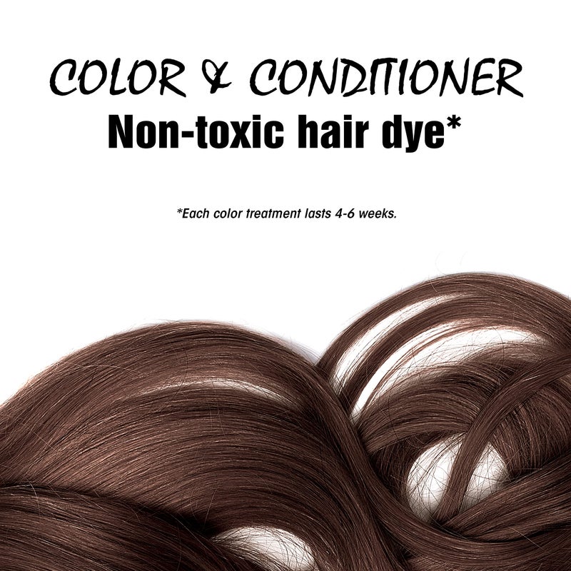 Light Mountain Henna Hair Color & Conditioner, Bulk 1 Pound â€“ Dark Brown Hair Dye, Organic Henna Leaf Powder and Botanicals, Chemical-Free, Semi-Permanent Hair Color + 4 Hair Clips - Image 4