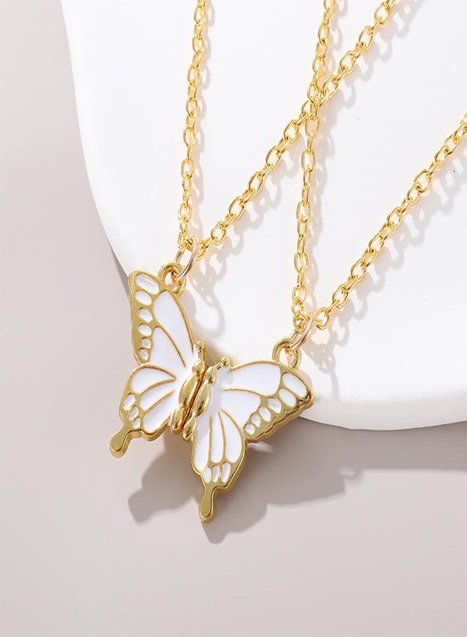 Hodaqe 2 Pcs Butterfly Necklace for Girls and Women Best Friend Friendship, Alloy Fashion Necklace Gift for Forever Best Friend - Image 5