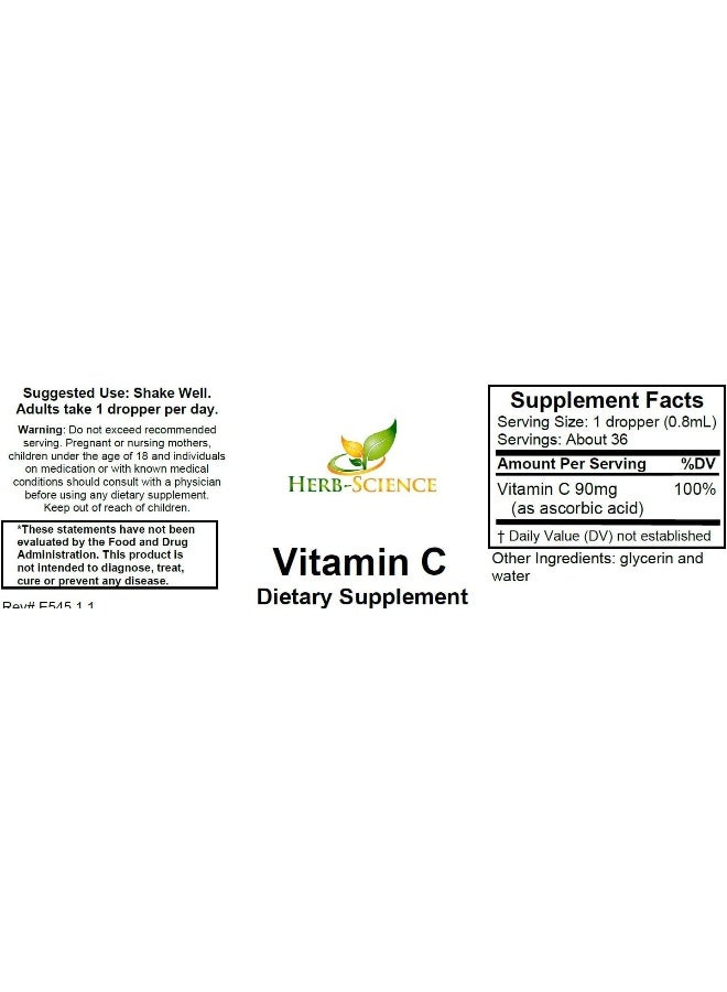 Herb-Science Liquid Vitamin C - High Absorption, Fat Soluble VIT C, Antioxidant Supplement, Higher Bioavailability Immune System Support, Alcohol Free - Image 2