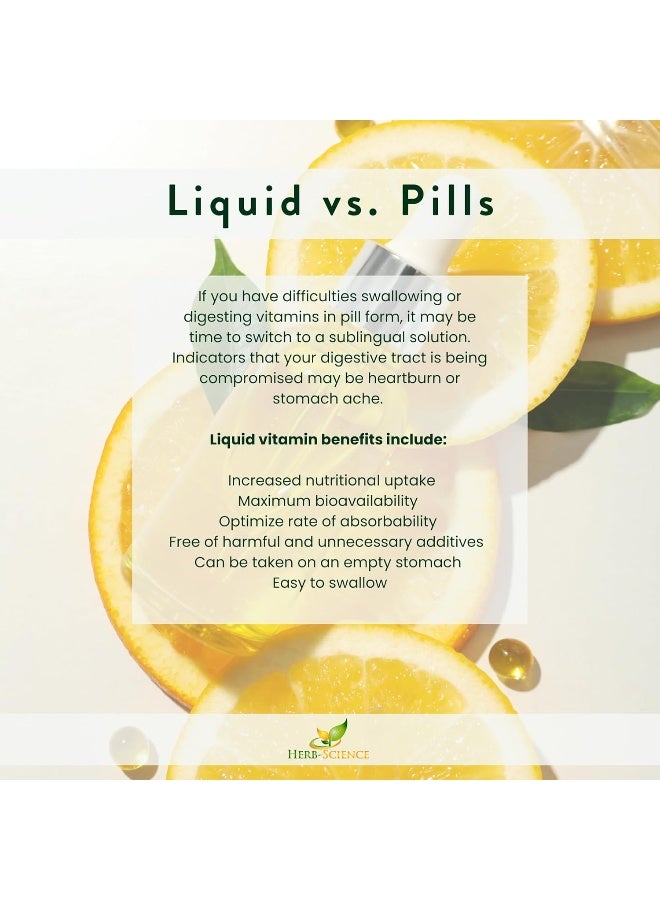Herb-Science Liquid Vitamin C - High Absorption, Fat Soluble VIT C, Antioxidant Supplement, Higher Bioavailability Immune System Support, Alcohol Free - Image 4