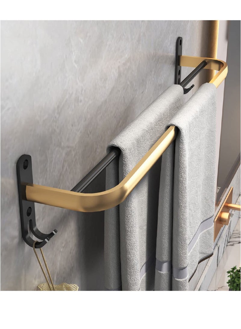 LIMOS 4PCS Bathroom Accessories Bath Hardware Set Towel Holder Towel Rack Clothes Hooks Waterproof Tissue Box Double Wall Hanging Basket - Image 2
