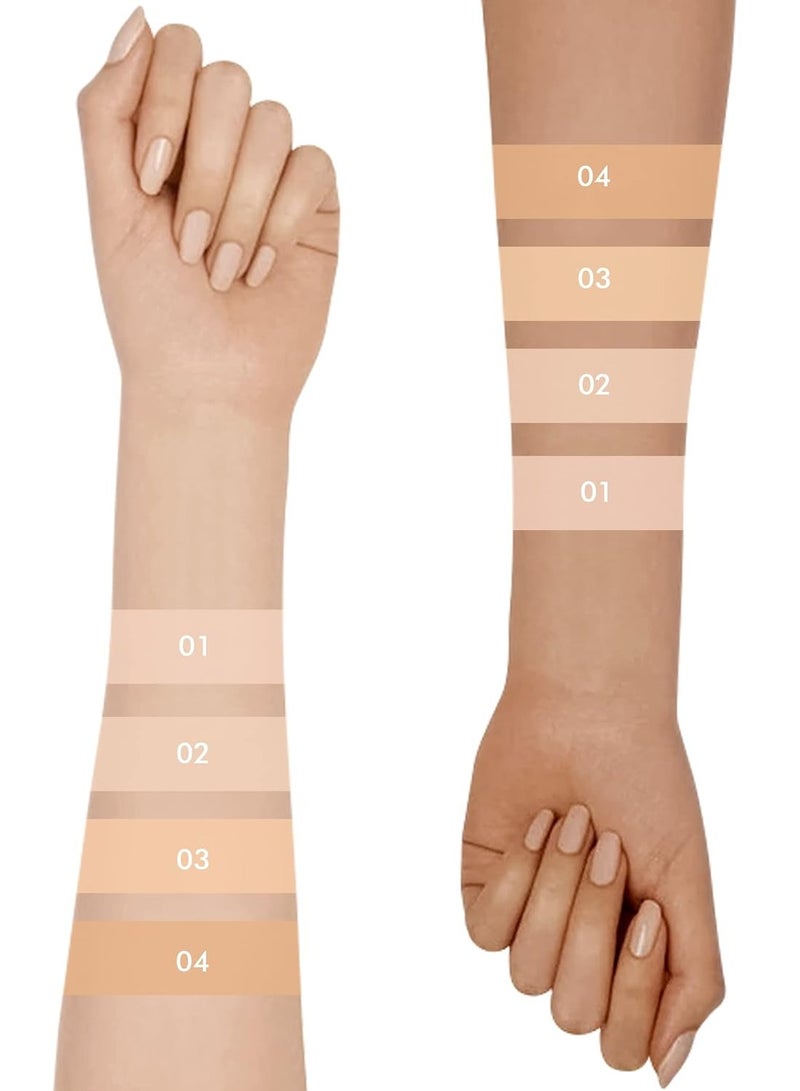 COLORS QUEEN Revitalift Illuminating Full Matte Lotion Primer Base Foundation High Definition Face Make Up 2 In 1 All Skin Type 01 Ivory - Image 5